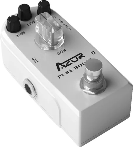Miniatura 18 de AZOR AP-302 - Pedal de efecto de guitarra de distorsión, 3 modos, natural, apretado, clásico para guitarra eléctrica, True Bypass 3 perillas