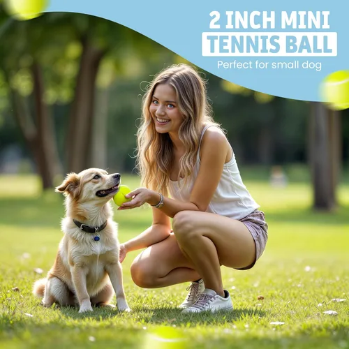 Miniatura 2 de 12 pelotas de tenis pequeñas para perros Juguetes de buscar de 2 pulgadas para tus cachorros más pequeños No abrasivos para bocas más pequeñas