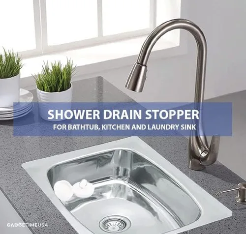 Miniatura 4 de Gadgetime USA Tapón de bañera de 4 piezas, cuatro tamaños, tapones de drenaje, para cocina, baño, bañera, fregadero y lavandería