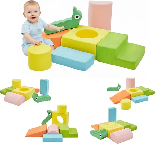 Bloques de escalada para niños pequeños, juguetes de escalada para interiores, bloques de escalada para bebés, juego de bloques de escalada de