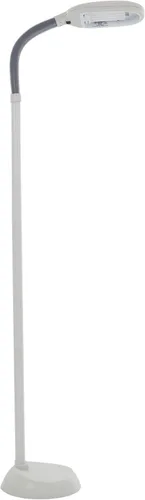 Bedford Home Lámpara de pie - Lámpara de luz solar natural de espectro completo con cuello flexible - Luz de lectura, manualidades, estudio y Blanco