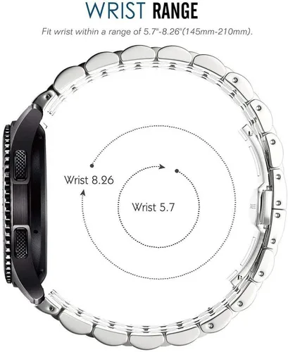 Miniatura 6 de Correa compatible con Galaxy Watch de 1.812 pulgadas / Galaxy 3 de 1.772 pulgadas, 0.872 pulgadas, correa de repuesto de metal de acero inoxidable