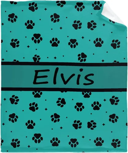 Miniatura 8 de Manta personalizada para perro, impresión de pata personalizada, regalo súper suave para mascotas, 30 x 40 pulgadas, tamaño pequeño y mascota