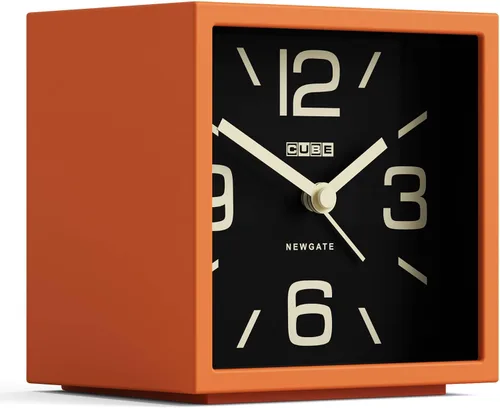 Miniatura 8 de NEWGATE® Reloj despertador en forma de cubo Alarma retro en forma de cubo Amarillo cítrico Ideal para mesita de noche, escritorio, estante