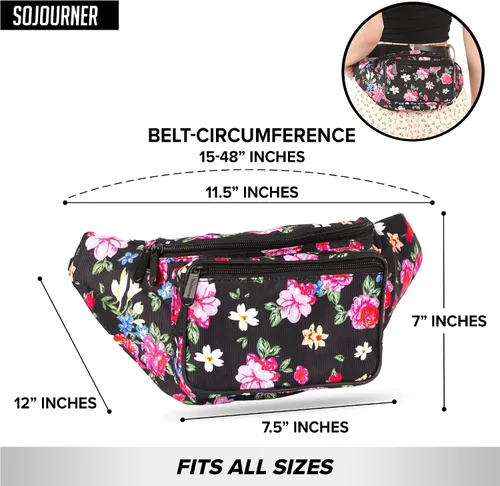 Miniatura 3 de SoJourner Riñonera, bolsa para la cintura con estampado y bolsas de fiesta para hombres, mujeres festivales, raves bonita bolsa para la cintura
