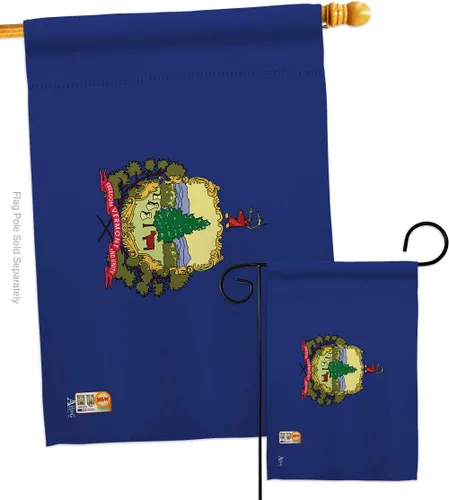 Miniatura 6 de Americana Home & Garden HG140546 Vermont States Impressions Decorative Vertical House 28" x 40" 13" 18.5" Double Sided Flag Collection Printed in USA