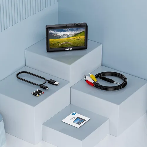 Miniatura 9 de Convertidor de video a digital, caja de captura de video AV de 4.3 pulgadas/reproductor de video, grabación de video desde VHS, HI8, videocámara