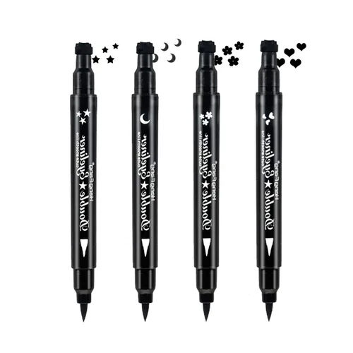 Miniatura 7 de Sello delineador de ojos, delineador de ojos, impermeable, a prueba de manchas, juego de bolígrafos de gel líquido de larga duración, corazón negro