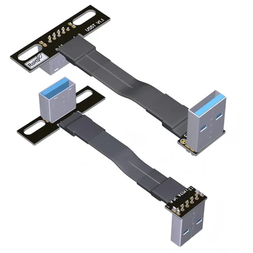 Miniatura 16 de ADT-Link - Cable de extensión USB 3.0 tipo A macho a USB A hembra, 90 FPV, delgado, plano, suave, flexible, FPC (2.0 in, S1A-S5T)