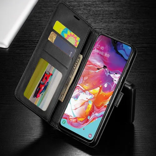 Miniatura 3 de STARSHOP Funda compatible con Samsung Galaxy S22 Ultra, de piel sintética, a prueba de golpes, con ranuras para tarjetas de crédito y cierre Oscuro