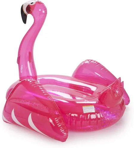 Miniatura 6 de Funboy FLA-C - Flotador inflable y gigante con forma de flamenco y con brillantina, para fiestas de verano en la piscina y entretenimiento
