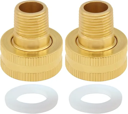 Miniatura 9 de Uenede Conector de manguera de jardín hembra de latón de 1/2 "NPT macho a 3/4" GHT hembra, reductor giratorio roscado reductor adaptador
