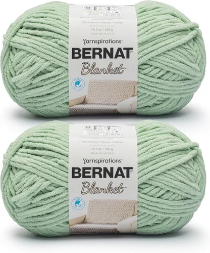 Miniatura 93 de Bernat - Estambre para mantas súper esponjoso acrílico, 2 paquetes de 300g/10.5 onzas, #6, chenilla gruesa de peso pesado para tejer y crochet