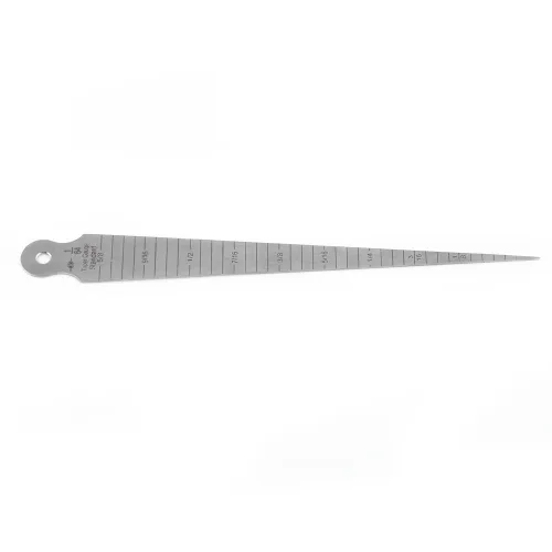 Miniatura 8 de Medidor cónico, escala de apertura de acero inoxidable, agujero, agujero, métrica, imperial, agujeros, herramienta de medición de 0.039-0.591 in