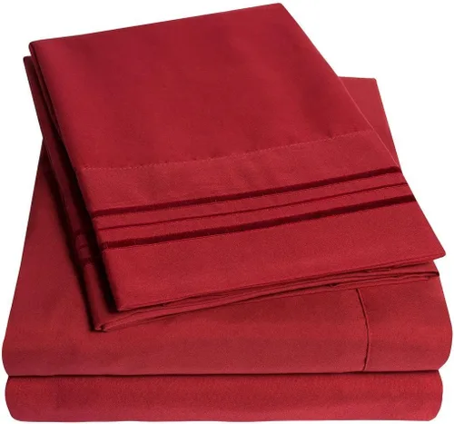 Miniatura 7 de El hilo Store Company 100% algodón egipcio 800 hilos 4 Piece Hoja Sets – (1 hoja plana, 1 sábana bajera ajustable y 2 fundas de almohada)