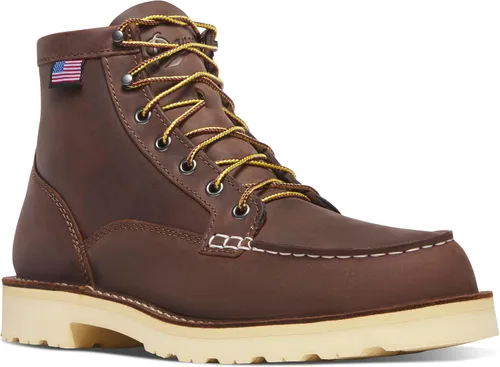 Miniatura 7 de Danner Botas de trabajo Bull Run de 6 pulgadas con punta de acero para hombre, cuero aceitado de grano completo con suela de cuña antideslizante