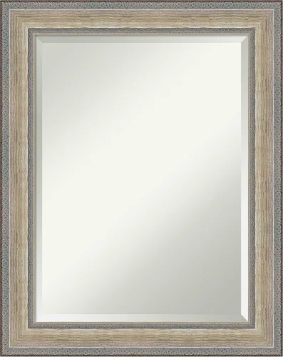 Miniatura 11 de Amanti Art Espejo de baño de madera, espejo de pared plateado champán Fleur para usar como espejo de tocador de baño sobre fregadero