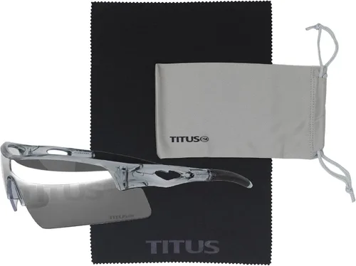 Miniatura 45 de TITUS G20 Gafas de seguridad para todos los deportes, protección para motocicletas, compatibles con ANSI Z87+ Marco negro - Lente ahumado - Con bolsa
