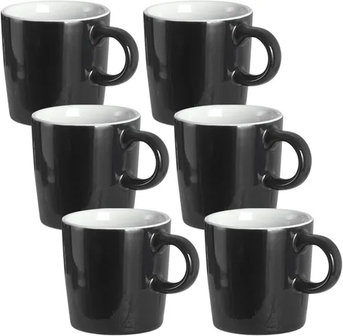 Miniatura 13 de homEdge Mini Taza de Espresso de Porcelana, 4 Onzas / 120 ml Pequeñas Tazas de Café Cerámicas Demitasse para Espresso, Té - Juego de 6, Turquesa
