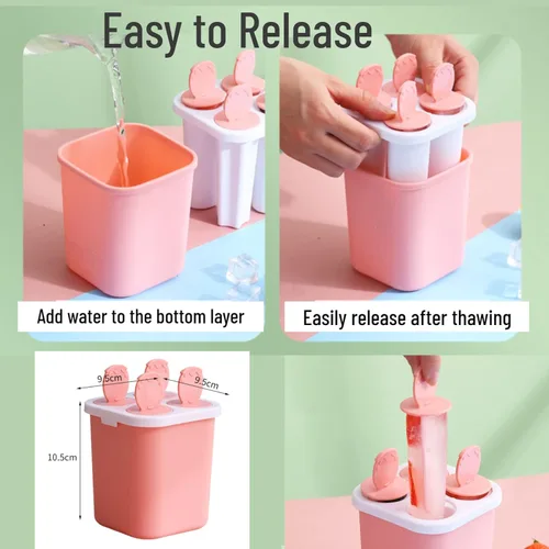 Miniatura 4 de Moldes de paletas de silicona, 12 piezas de moldes de silicona de fácil liberación, sin BPA, moldes para hacer paletas de hielo, moldes para hacer