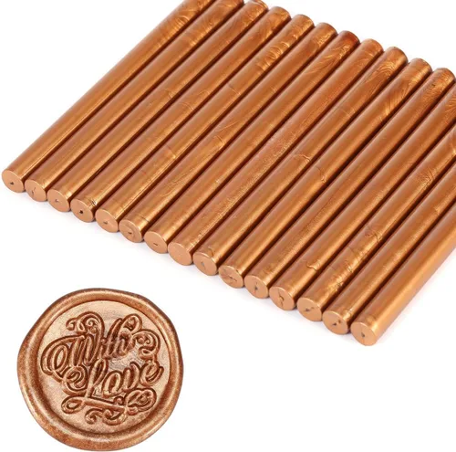 Miniatura 29 de Yoption 15 barras de cera para sellar pistola de pegamento para sello de cera, ideal para invitaciones de boda, sobres, tarjetas, ideas de regalo