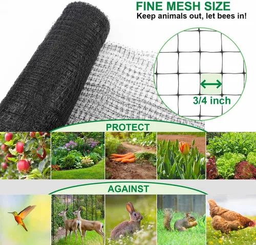 Miniatura 2 de Mklsit Valla de malla para ciervos, 8 x 100 pies, red de jardín resistente para protección de jardín, árboles frutales, plantas vegetales contra