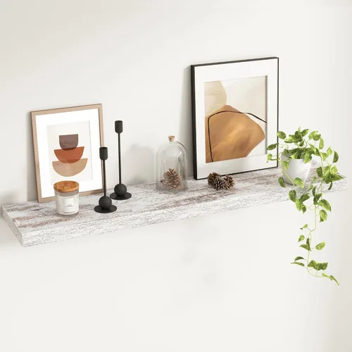 Miniatura 58 de Fun Memories Estantes flotantes – Estante de pared de 9.3 pulgadas de profundidad para decoración y almacenamiento – Estantería de exhibición