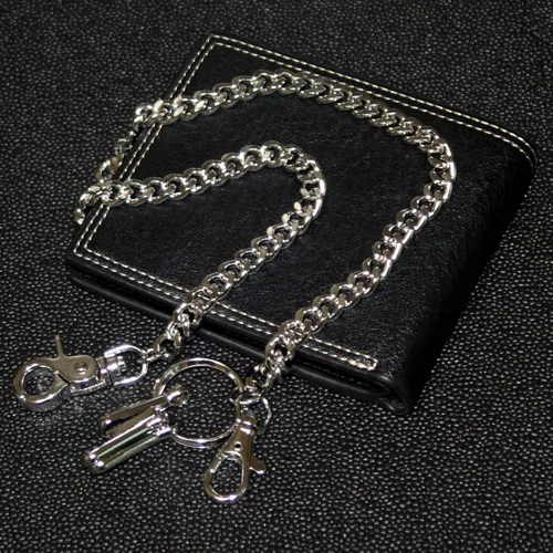 Miniatura 6 de Double K Basic Strong Strap Biker Trucker Key Jean Wallet Chain (17"/21") SLV/BLK CS146MLT