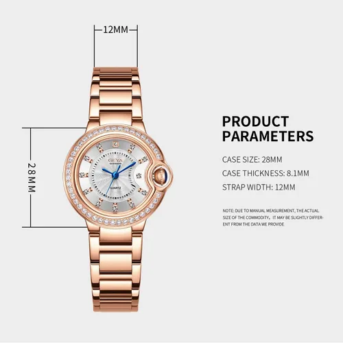 Miniatura 7 de Redhai Women Watches Analog Quartz Watch Mosaic with Diamonds Pearl Bracelet Dress Watch for Female Waterproof Wristwatch with Rhinestones Bracelet