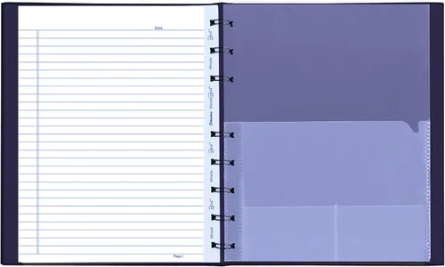 Miniatura 6 de Blueline MiracleBind - Cuaderno de 1 materia, regla media/universitaria, cubierta morada, (75) hojas de 9.25 x 7.25 pulgadas