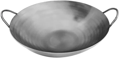 Miniatura 2 de Sartén para wok estilo cantonés de acero al carbono de 28-3/8 pulgadas, sartén gourmet para chef, doble mango
