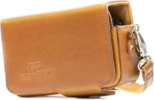 Miniatura 13 de MegaGear MG1144 - Funda de piel para cámara con correa compatible con Sony Cyber-shot DSC-HX95, DSC-HX99, DSC-HX80, DSC-HX90V, DSC-WX500, color Dark