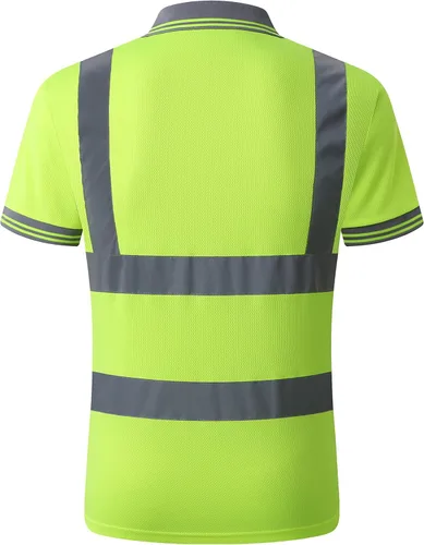 Miniatura 2 de JKSafety Paquete de 3 polos de seguridad de alta visibilidad para trabajo diario, construcción para hombres y mujeres, polos de construcción
