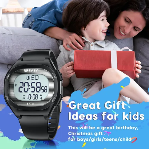 Miniatura 2 de Beeasy Kids Watch for 5-15 Year Old Boys Girls Digital Watch Multifunctional 5ATM Waterproof Alarm Calendar Chronograph LED Wrist Watch for Children