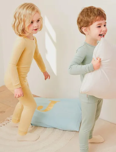Miniatura 5 de mollimelli friends Conjunto de pijama de modal de 2 a 15 años, ajuste cómodo, sólido, para niños, adolescentes, niñas y niños
