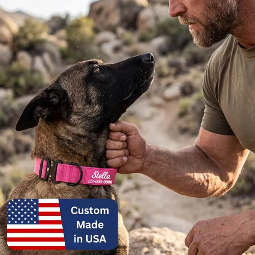 Miniatura 5 de Collar de Perro Personalizado Premium - Collar de Perro Táctico de Servicio Pesado con Nombre y Número de Teléfono, Collares de Perro para Perros