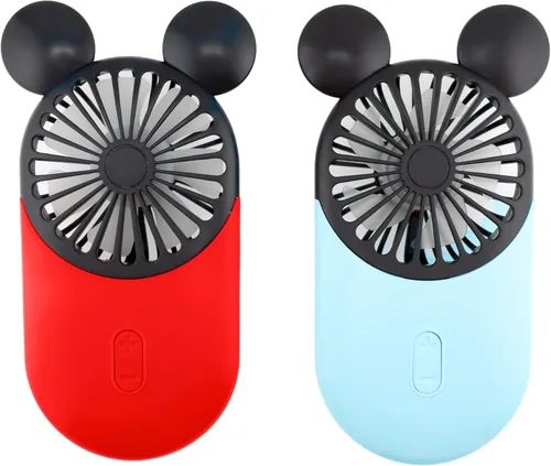 Lindo ventilador USB de mano, ventilador portátil recargable, 3 velocidades ajustables y accesorios de vestir, tamaño de bolsillo para actividades