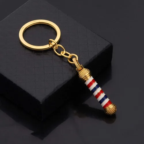 Miniatura 4 de WSNANG Letrero de peluquería con llavero/collar para peluquero con luz de giro, colgante de joyería, estilista de regalo
