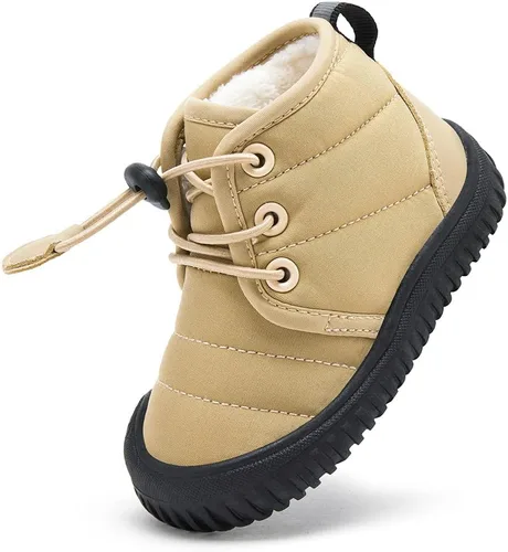 Miniatura 97 de BMCiTYBM Botas de nieve de invierno para bebés y niños pequeños, de piel sintética, cálidas, antideslizantes, zapatos para primeros pasos