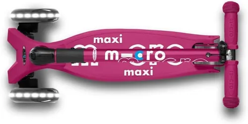 Miniatura 7 de Micro Kickboard – Maxi Deluxe plegable LED – Triciclo, inclinarse para dirigir, plegable para llevar – Micro patinete suizo diseñado para niños