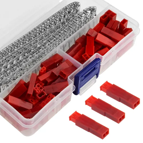 Miniatura 6 de Kit de conector de terminal de crimpado de carcasa de enchufe rojo de 2 pines de 2 pines compatible con JST SYP