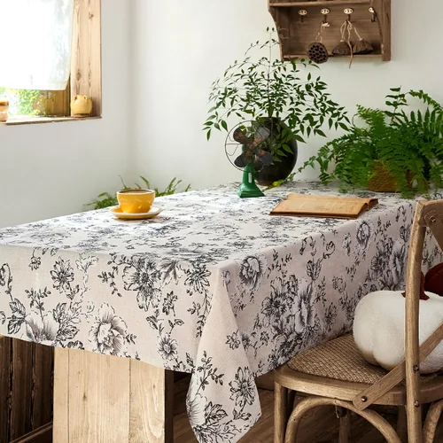 Miniatura 20 de jinchan Camino de mesa de lino floral para cocina, granja, 13 x 90 pulgadas, para isla de cocina, mesa de comedor, decoración interior y exterior, 1