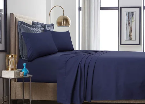 Miniatura 3 de Tribeca Living Par de almohadas de algodón percal de 500 hilos, estándar, gris