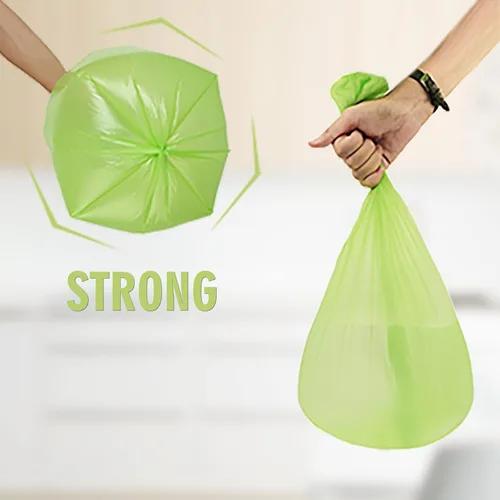 Miniatura 4 de Inwaysin - Mini bolsas de basura de 1.2 galones, bolsas de basura pequeñas, 6 litros, 100 bolsas, verde transparente