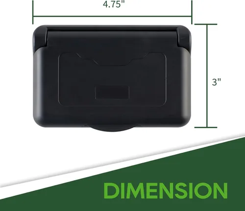 Miniatura 4 de RVGUARD Cubierta de receptáculo resistente a la intemperie con muelle para RV en negro (incluye receptáculo)