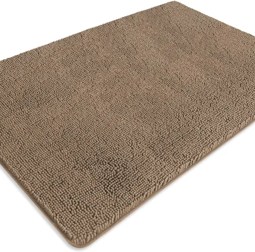 Miniatura 542 de Alfombra de baño pequeña de 12 x 18 pulgadas, lavable y absorbente, antideslizante, alfombra de baño de felpilla gruesa y suave para baño, ducha