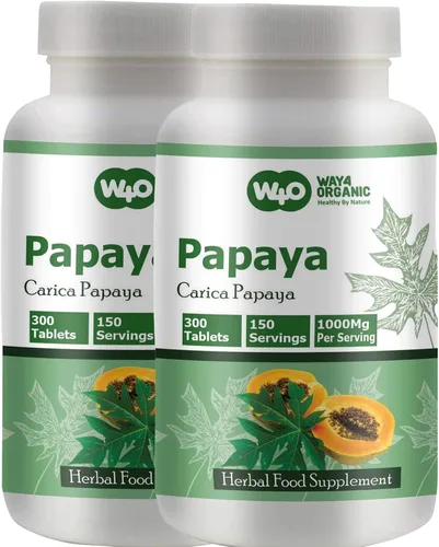 Miniatura 9 de Cápsulas de extracto de hoja de papaya (tabletas) - 300 píldoras, 150 porciones, 1000 mg, apoya la inmunidad plaquetaria y la digestión