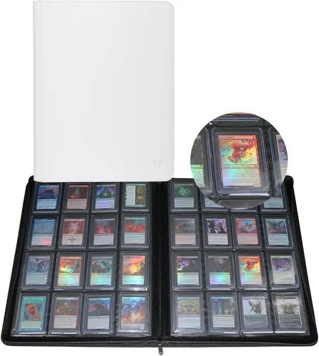 Miniatura 11 de GrinOwl - Carpeta de carga superior de 16 bolsillos, capacidad para 640 cargadores superiores, carpeta de tarjetas grande con fundas para tarjetas