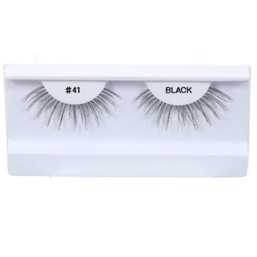 Miniatura 18 de 10 pares de pestañas postizas 100% cabello humano negro natural #99 negro (Black-99)