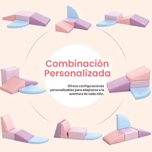 Miniatura 6 de Bloques de Espuma de Escalada para Niños Pequeños: Bloques de Espuma de Cuero PU para Juego Activo de Niños - Juguetes de Escalada para Niños